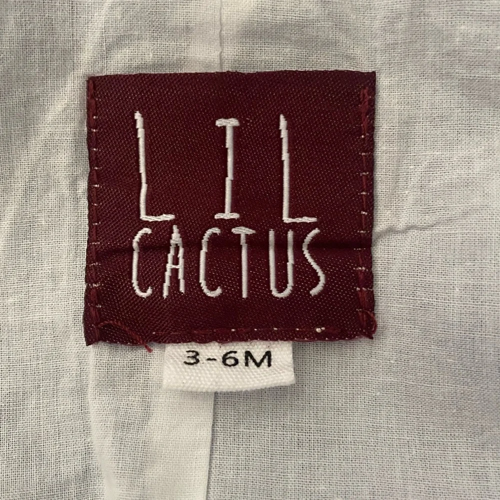 Lil Cactus Blue Nativity Smocked Overall